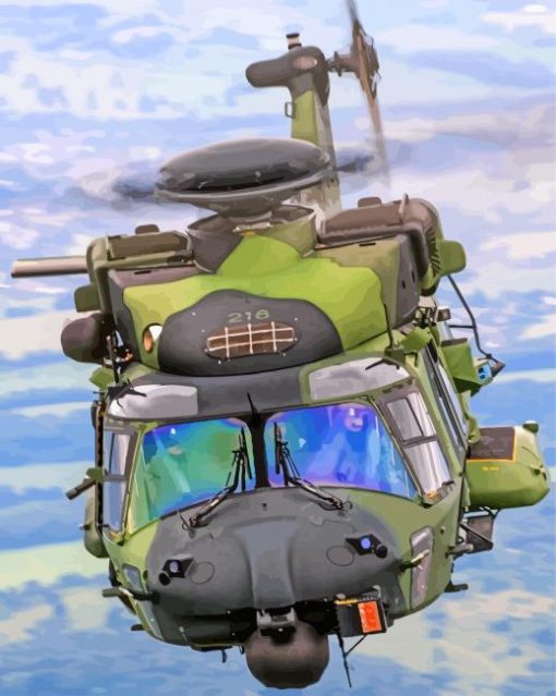 Helicopter paint by numbers