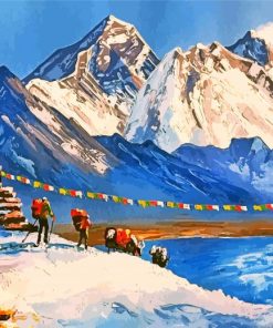 Himalayas Mountains paint by numbers