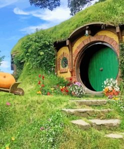 Hobbit Hole NewZealand paint by numbers