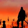 Hunter And Dog Silhouette paint by numbers