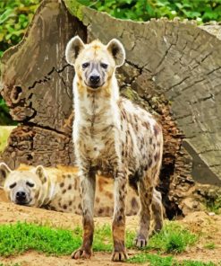 Hyenas paint by numbers