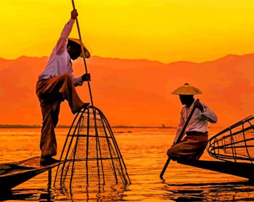Inle Lake paint by numbers