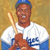 Jackie Robinson Dodgres paint by numbers