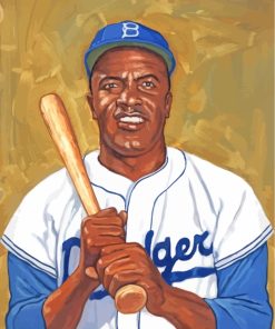 Jackie Robinson Dodgres paint by numbers