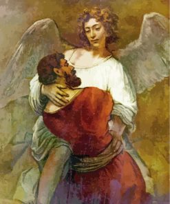 Jacob Wrestled With The Angel paint by numbers