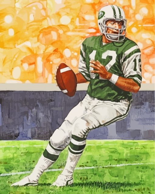 Joe Namath Jets Football Player paint by number