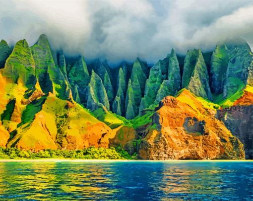 Kauai Landscape paint by numbers
