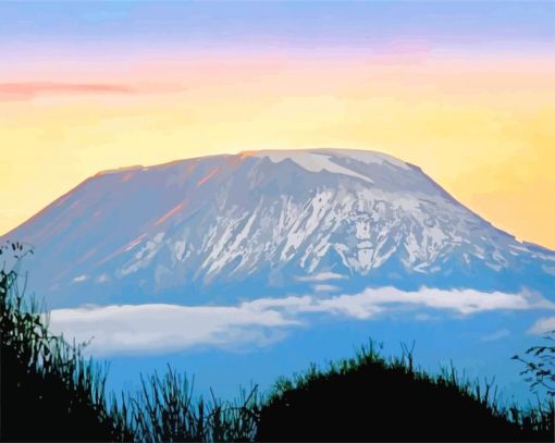 Kilimandjaro Mountain paint by numbers