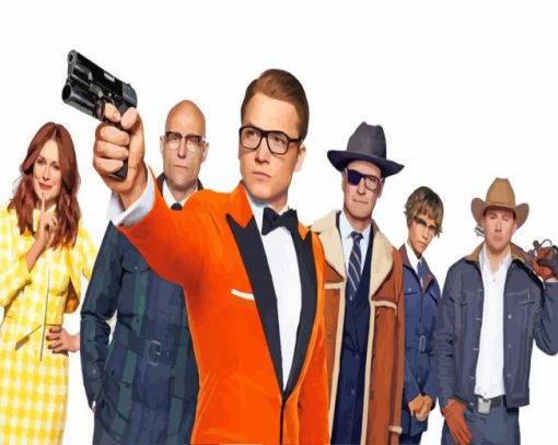 Kingsman Golden Circle Characters paint by numbers