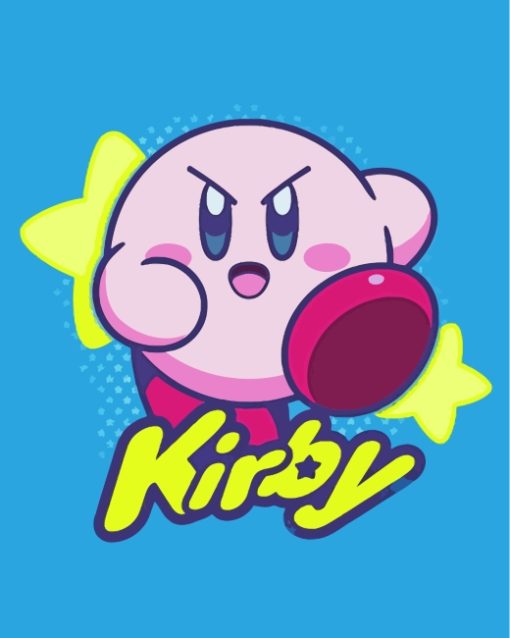 Kirby Nintendo paint by number