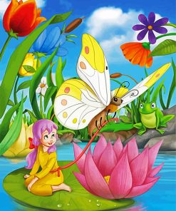 Little Fairy And Butterfly paint by numbers