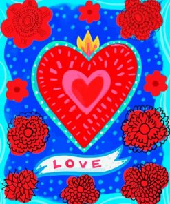 Love Heart paint by numbers