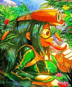 Cute Tsuyu Asui paint by numbers