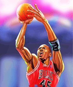 Michael Jordan Basketball paint by numbers