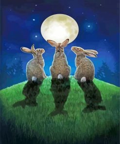 Moon Hares paint by numbers