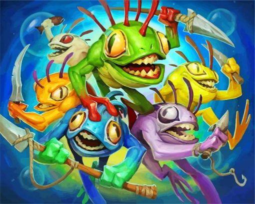 Murloc Warcarft paint by numbers