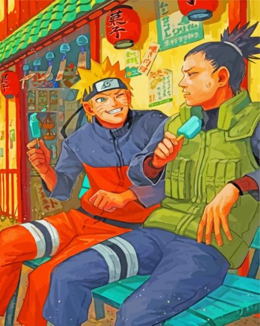 Naruto And Shikamaru Nara paint by numbers