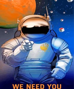 Nasa Man Space paint by numbers