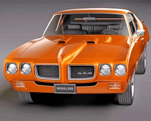 Orange Gto Car paint by numbers