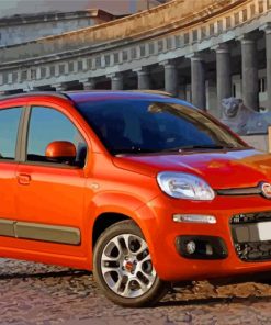 Orange Fiat paint by numbers