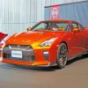 Bright Orange Gtr Car paint by numbers