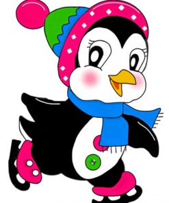 Penguin Winter Penguin paint by number