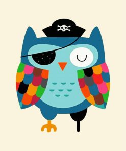 Pirate Owl paint by numbers