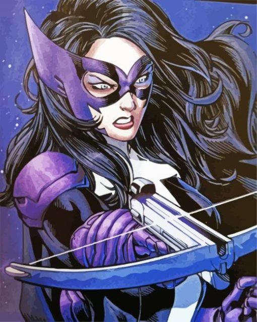 Powerfull Huntress Woman paint by numbers