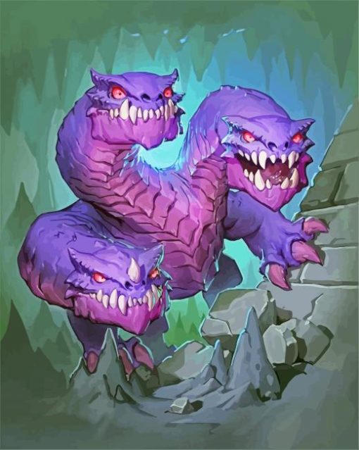Purple Hydra paint by numbers