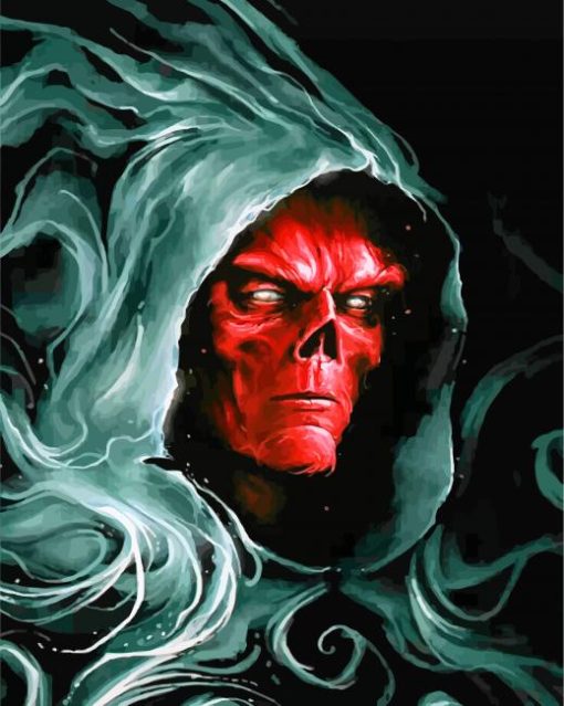 Red Skull Avenger paint by numbers