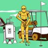Robot Playing Golf paint by numbers