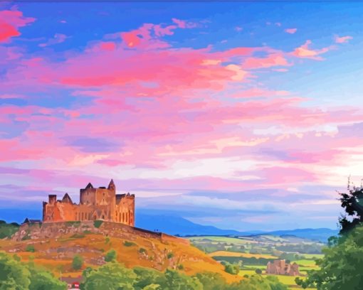 Rock Of Cashel Ireland At Sunset paint by numbers