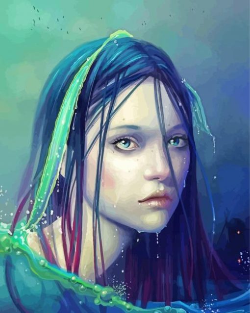 Sad Naiad In Water paint by numbers
