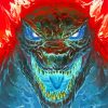 Scary Godzilla paint by numbers