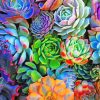 Beautiful Succulents Plants paint by numbers