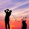 Sunset Golf Shilouette paint by numbers