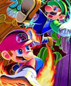 Super Mario And Luigi paint by number