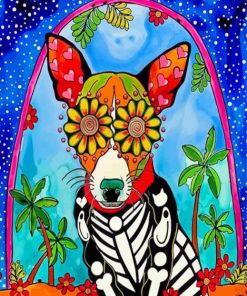Terrier Mexican Dog paint by numbers