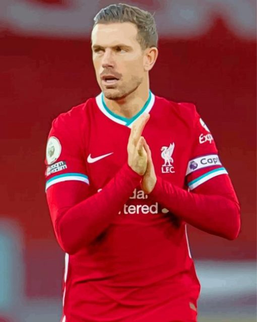 The English Professional Footballer Jordan Henderson paint by numbers