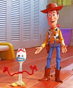 The Toy Story Forky paint by numbers