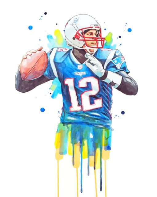 Tom Brady Nfl Player Paint by numbers