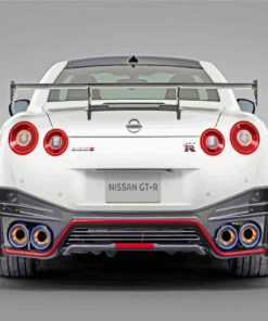 White nissan Gtr paint by numbers