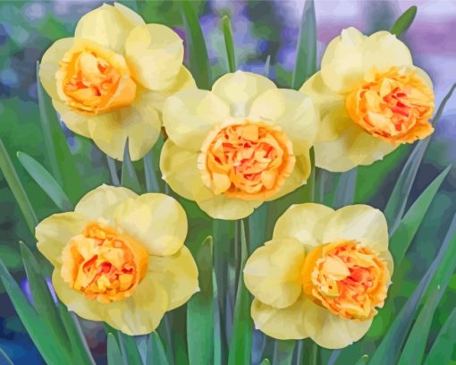 Yellow Daffodil Flowers paint by number
