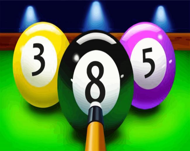 8 Ball Pool Billiards paint by number