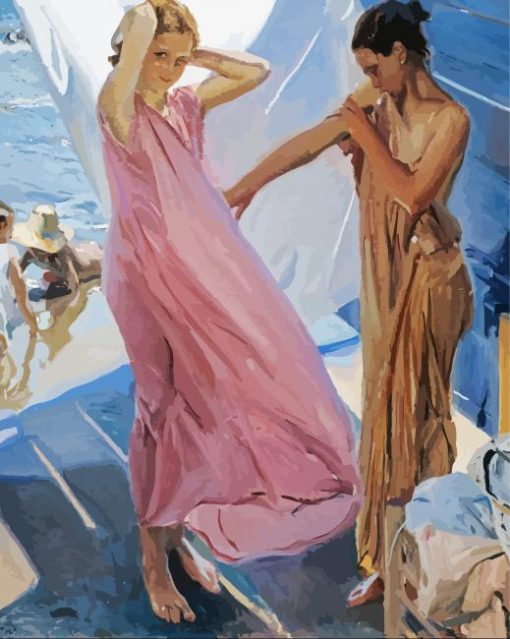 After Bathing Valencia By Sorolla paint by number