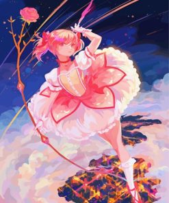 Anime Girl Madoka paint by number