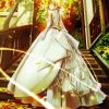 Anime Girl Wearing Ball Gown paint by numbers