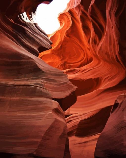 Antelope Canyon Cave paint by numbers