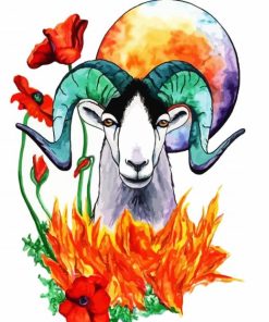 Aries Zodiac paint by numbers
