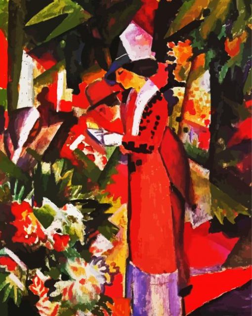 August Macke Walk In Flowers paint by number